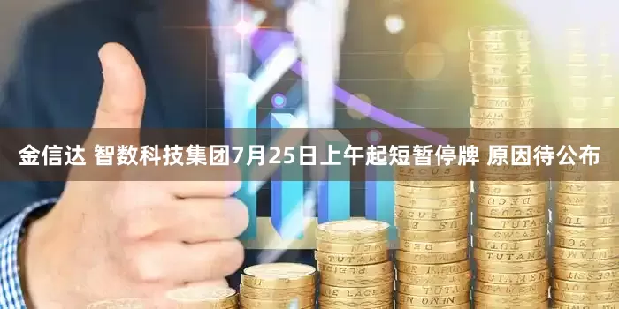 金信达 智数科技集团7月25日上午起短暂停牌 原因待公布
